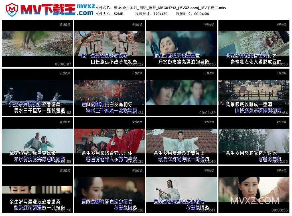 黑龙-余生岁月_国语_流行_MEC01712